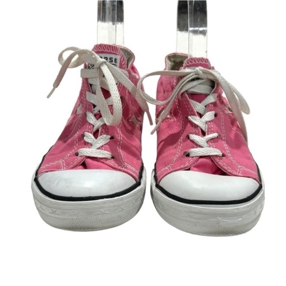 Converse One Star lace up low top sneaker pink and white size 5 juniors girls - Picture 7 of 9